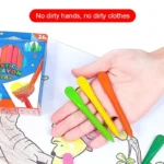 Pack of12 Art Supply Childs Plastic Crayons with BEST Box - Image 2
