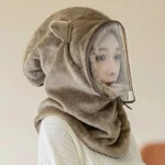 Winter face hoody Women Ear Cap Lightweight Full Protection Thick Cap - Image 3