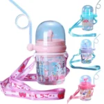 Water Cup Drop Proof Strap Design Plastic Whale Spray Drinking Cup for Childrens
