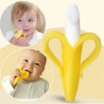 Baby Banana Teether Soothing Pain Relief Soft Baby Teething Toys Baby Toy Banana Molar Tooth Toothbrush Chew Baby Silicone Gum - Image 4