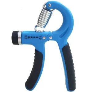 Blue hand grip strengthener tool