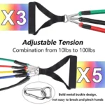 11(PCS) Power Exercise Resistance Band Set 5 in 1 Fitness Band Equipment for Men and Women - Image 4