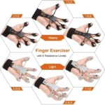 Silicone Gripster Grip Strengthener Finger Stretcher Hand Grip Trainer Gym Fitness Training And BEST Exercise - Image 3