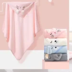 Baby Bath Towel Cloak Cartoon Soft Hooded Spa Robe Baby BEST Bathrobe Flannel - Image 3