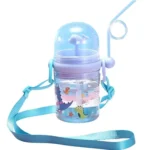 Water Cup Drop Proof Strap Design Plastic Whale Spray Drinking Cup for Childrens - Image 2