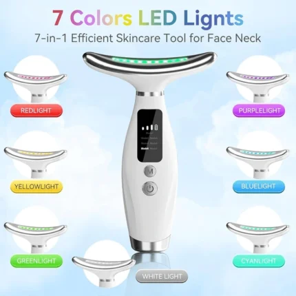 7 in 1 Facial Massager | مساج الوجه 7 في 1 | Anti-Aging LED Beauty Device | جهاز تجميل الوجه | توصيل سريع الإمارات 🇦🇪